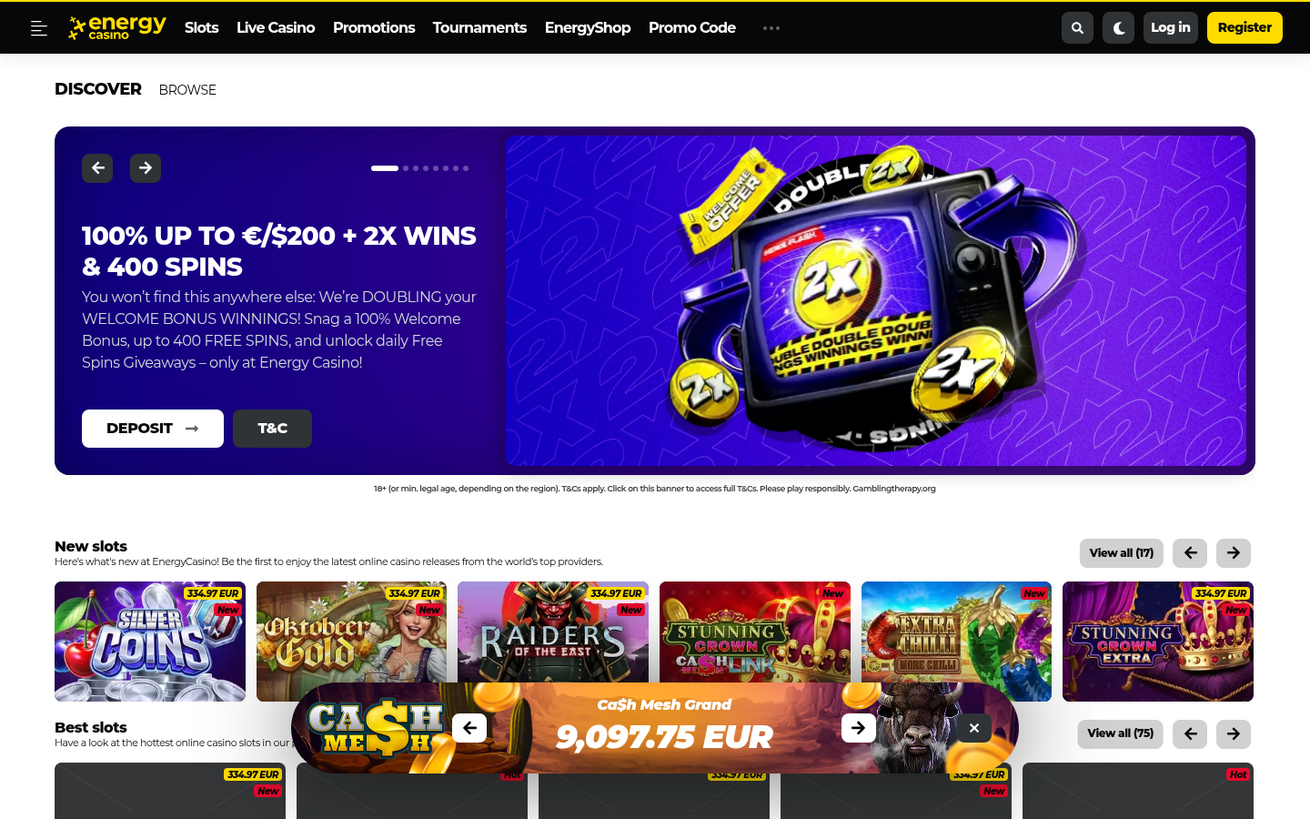 Qbid tas-sors dwar Energy Casino