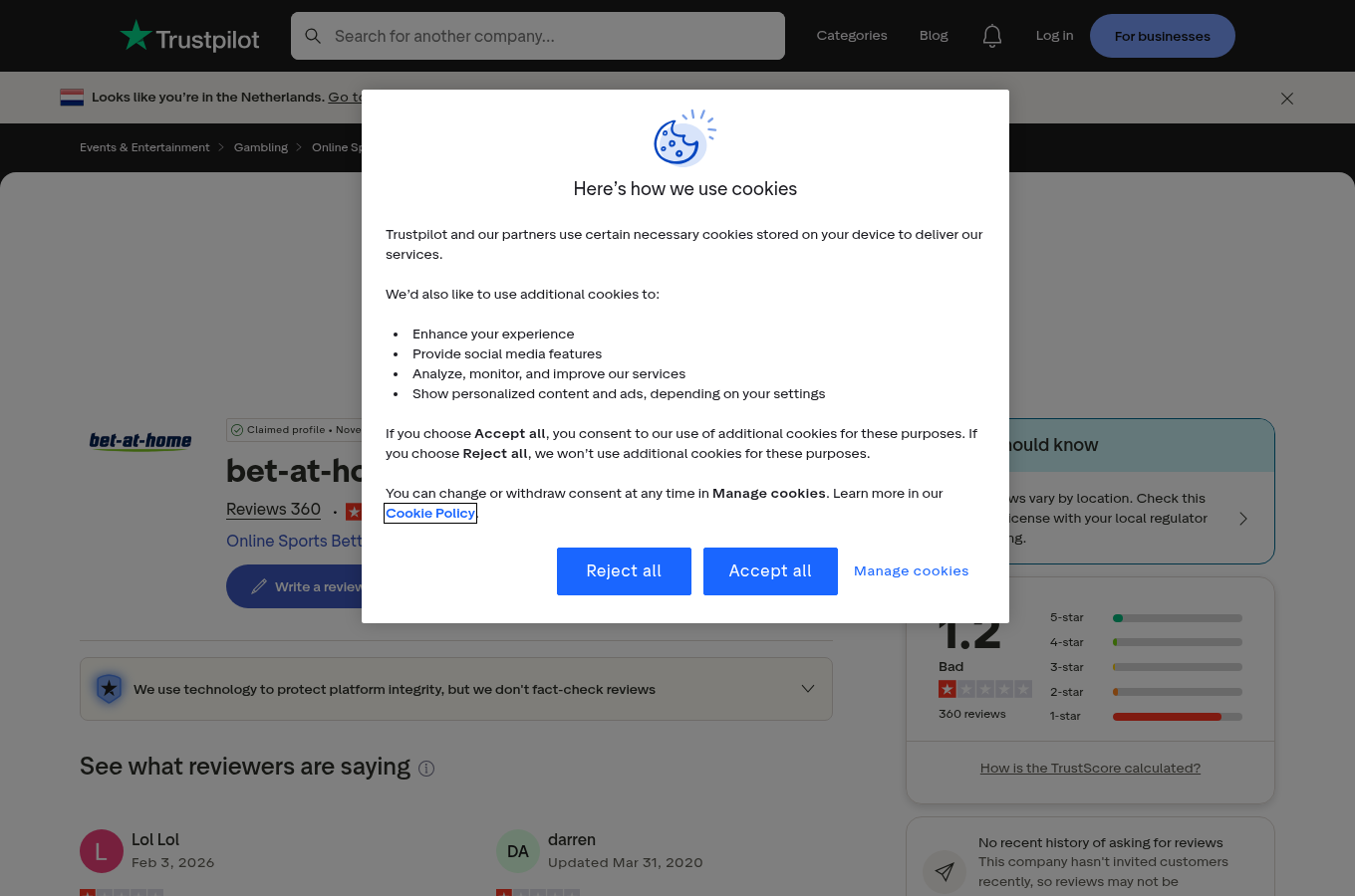 Dated source capture for Bet-at-home