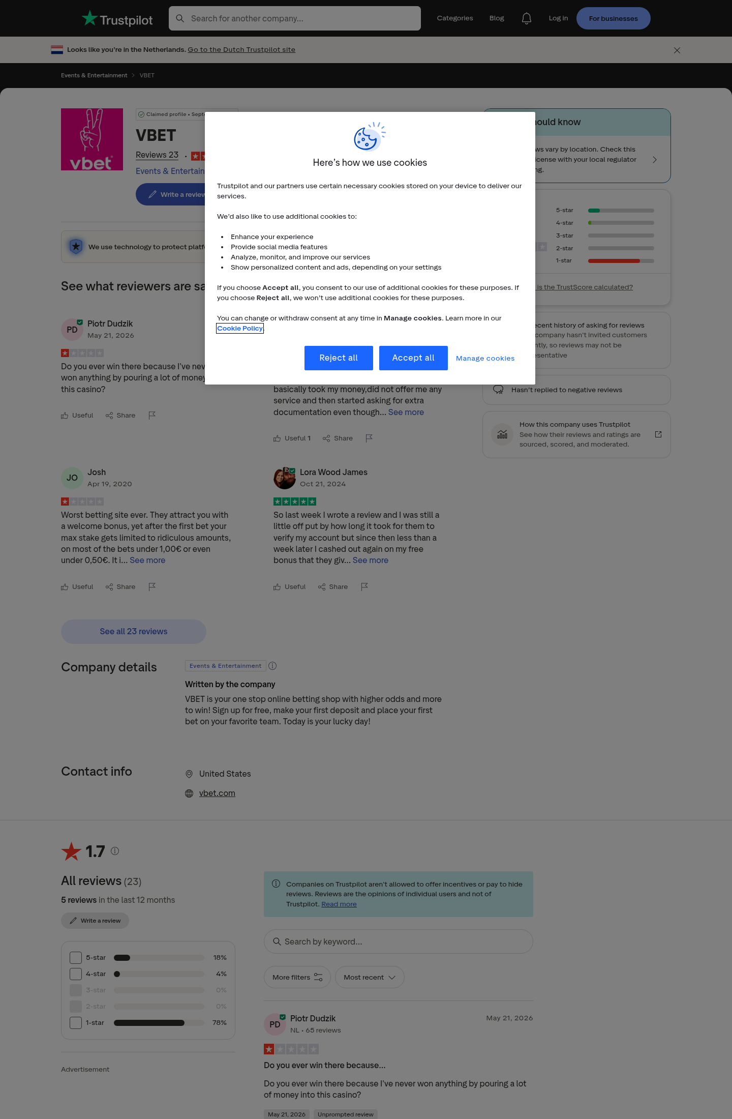 Dated source capture for VBET